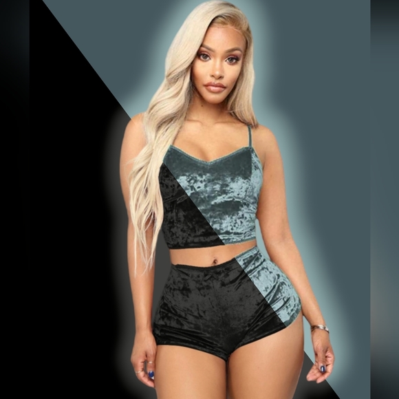 2 Sets of Women's 2 piece Pajama Nightwear. Black Silver 4pcs - Picture 1 of 5